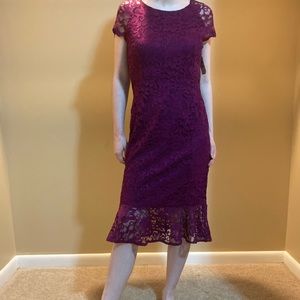 Violet lace mermaid dress
